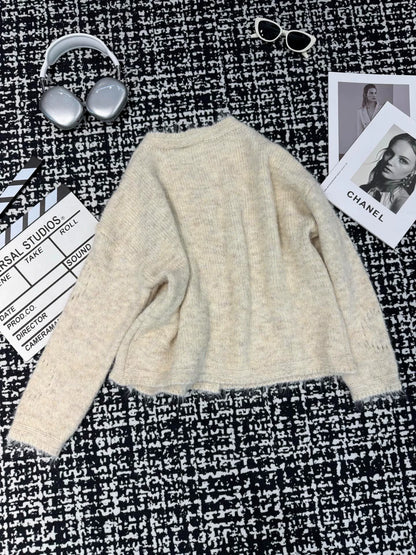 Camellia knitted sweater cardigan (vintage series)