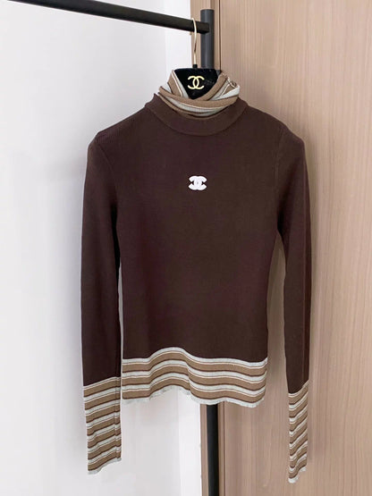 High neck long sleeved shirt