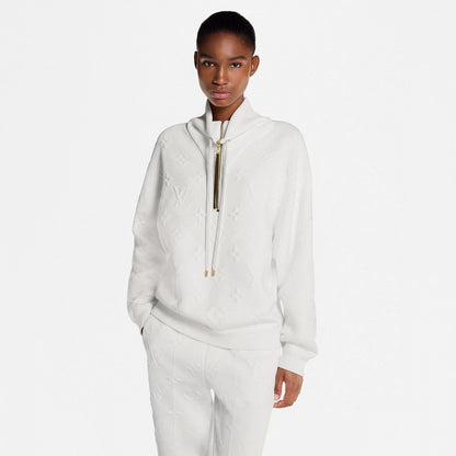 25fw Embossed half open collar set