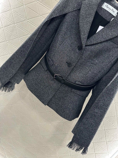 25fw Shawl lapel waistband suit multiple piece set