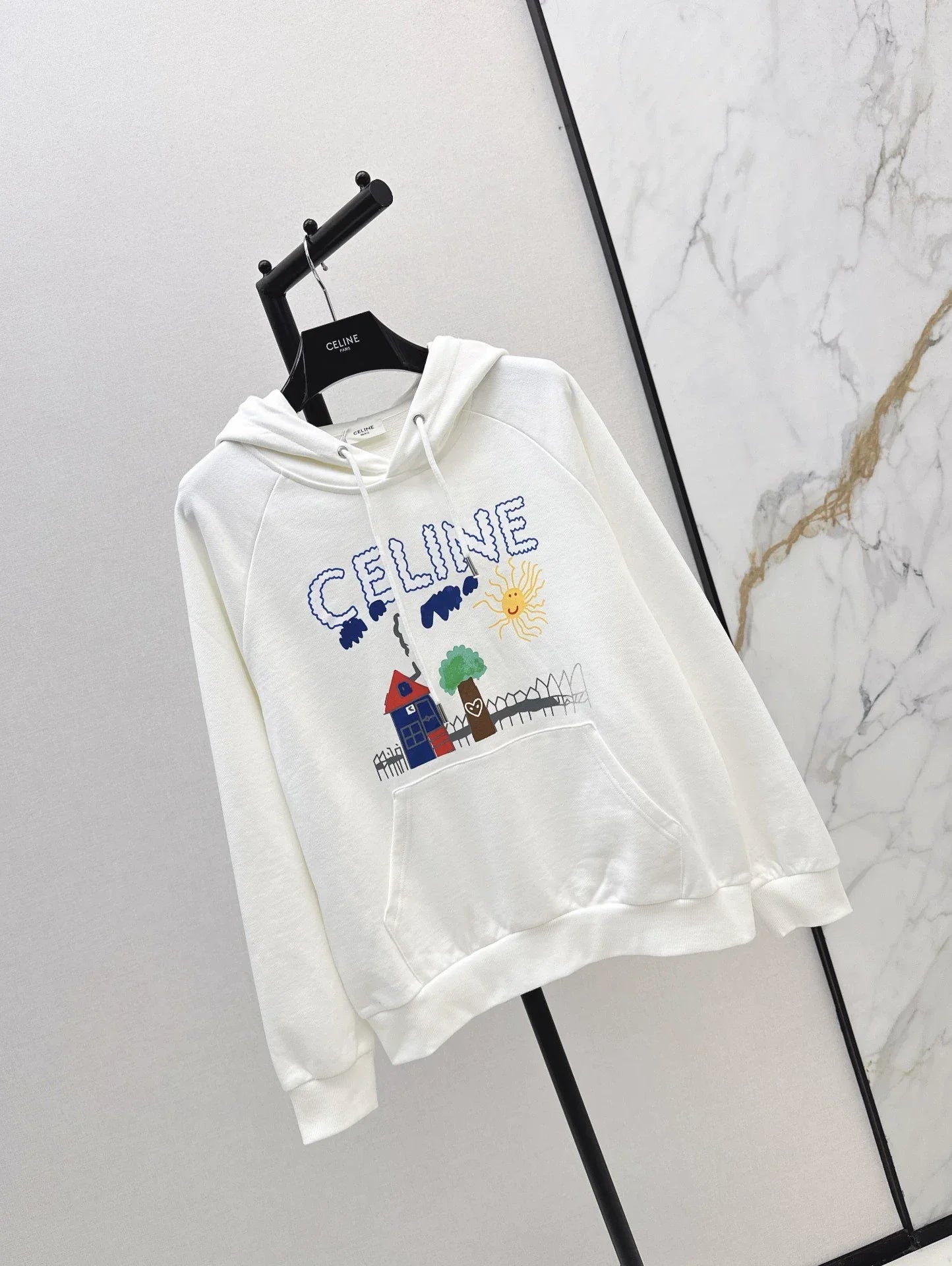 25fw Graffiti hooded sweatshirt