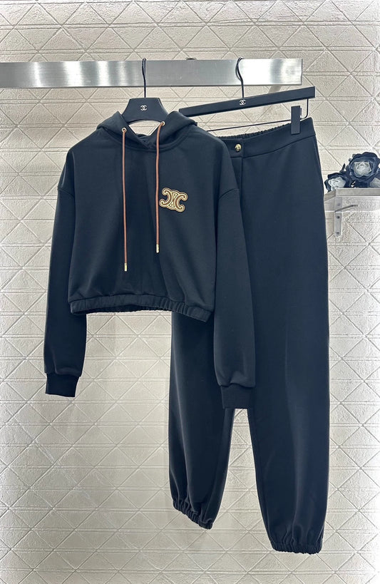 new Hooded Logo Sweatshirt and Pants Set