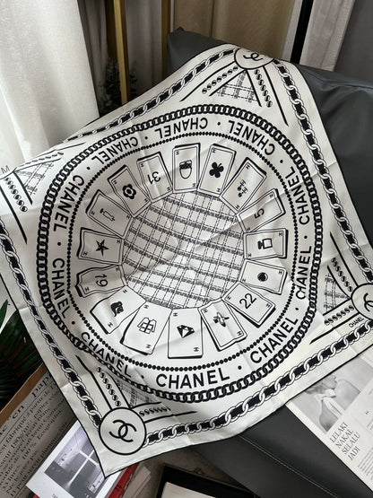 C 25 Black and White Cards Tessellations Scarves