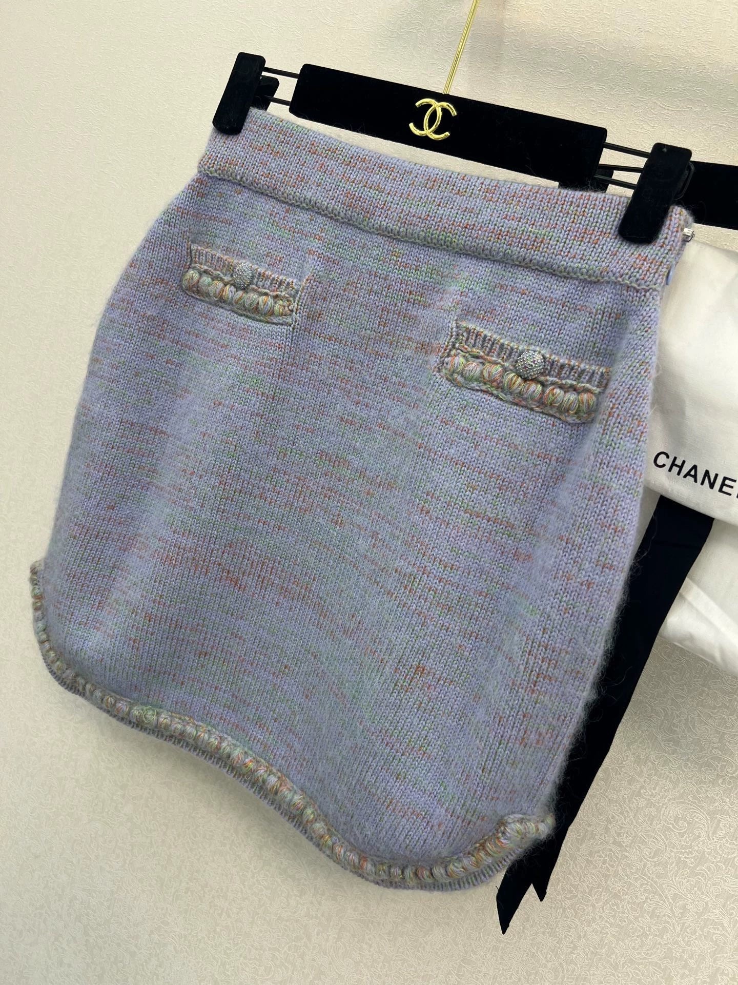 25fw Purple knitted cardigan