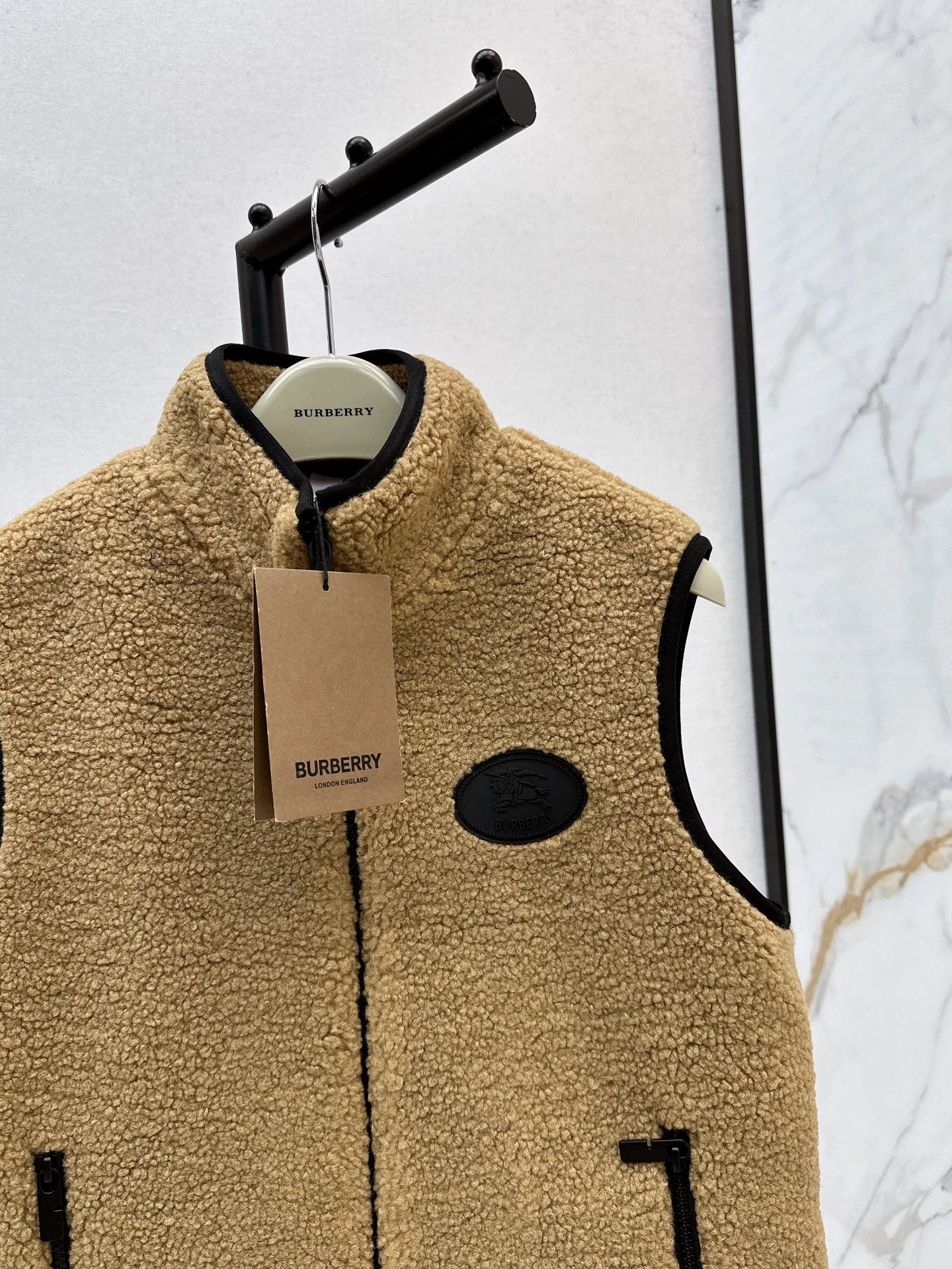 25fw Polar fleece stand collar vest