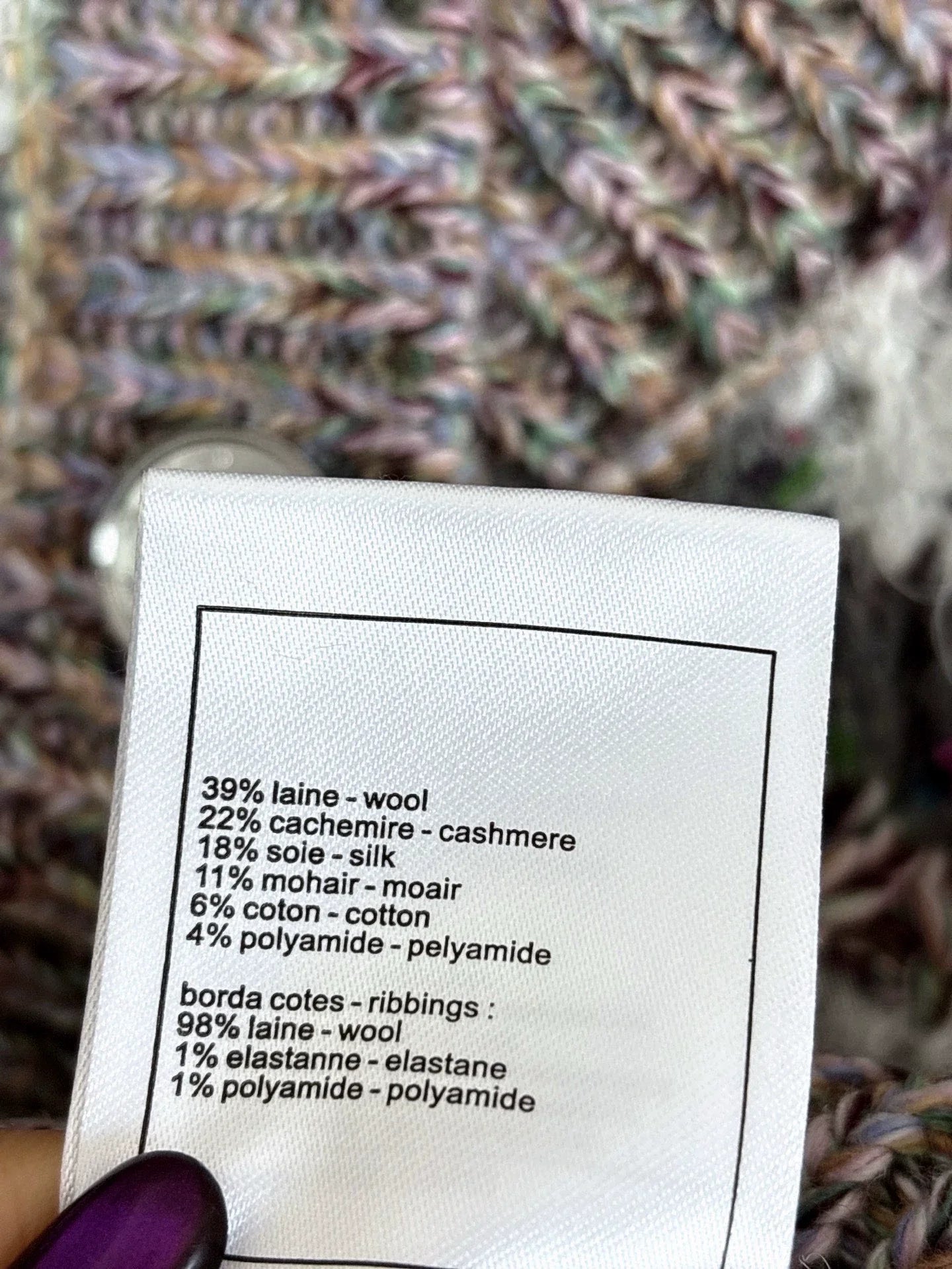 25fw Striped hollow knitted cardigan