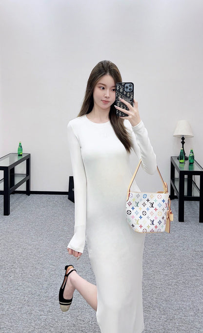 25fw Tailored logo base dress