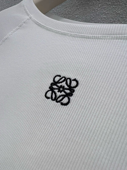 25Fw micro embroidered long sleeved base T-shirt