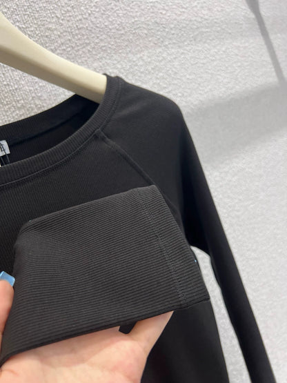 25Fw micro embroidered long sleeved base T-shirt