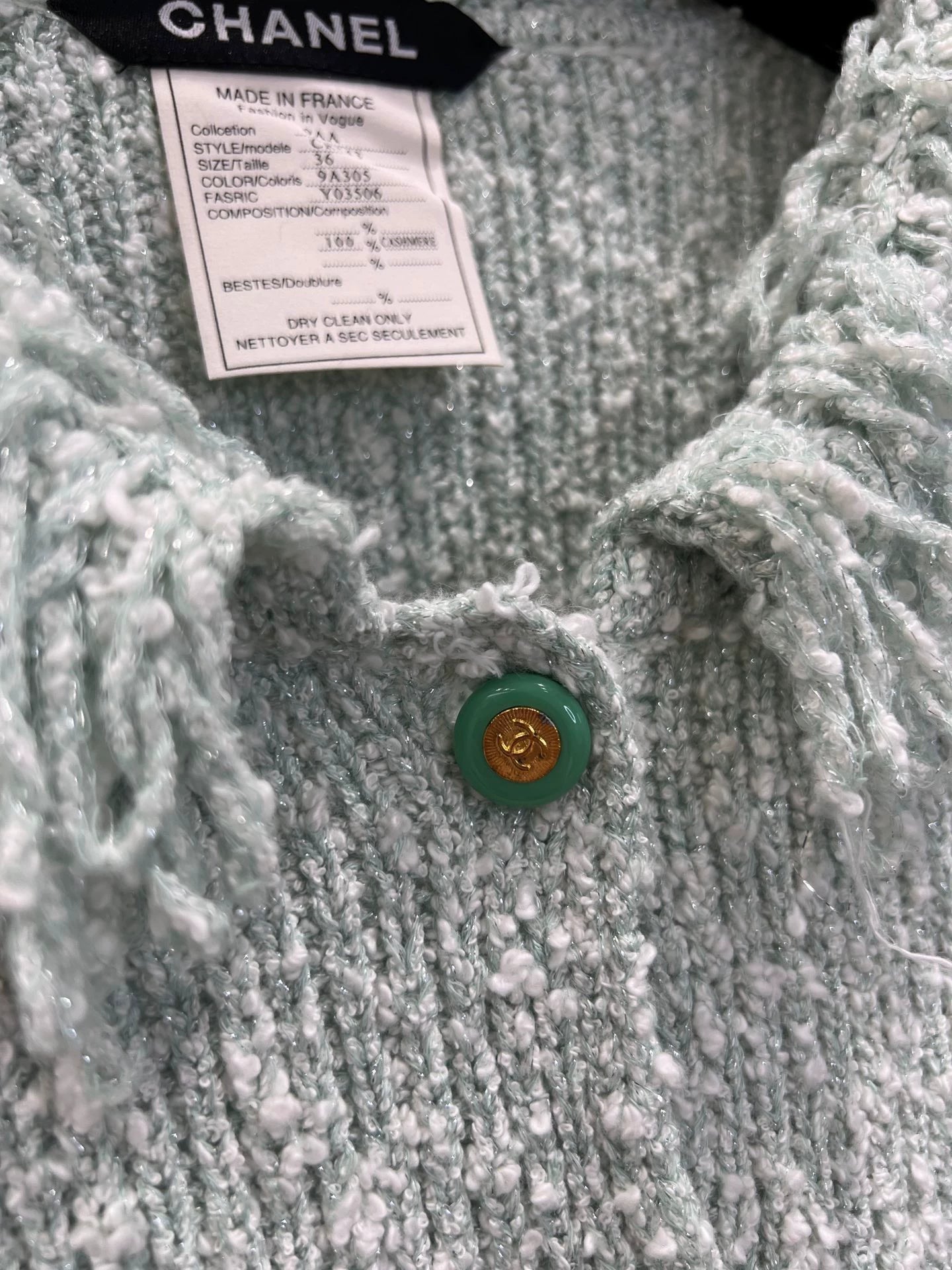 25fw Tassel collar dopamine knit cardigan