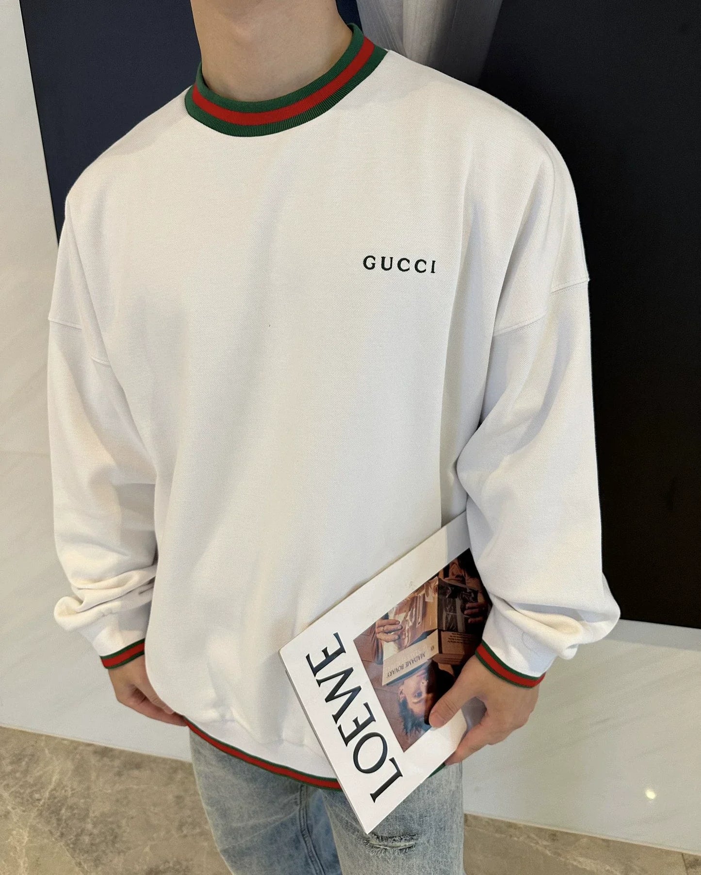 25fw Alphabet woven sweatshirt