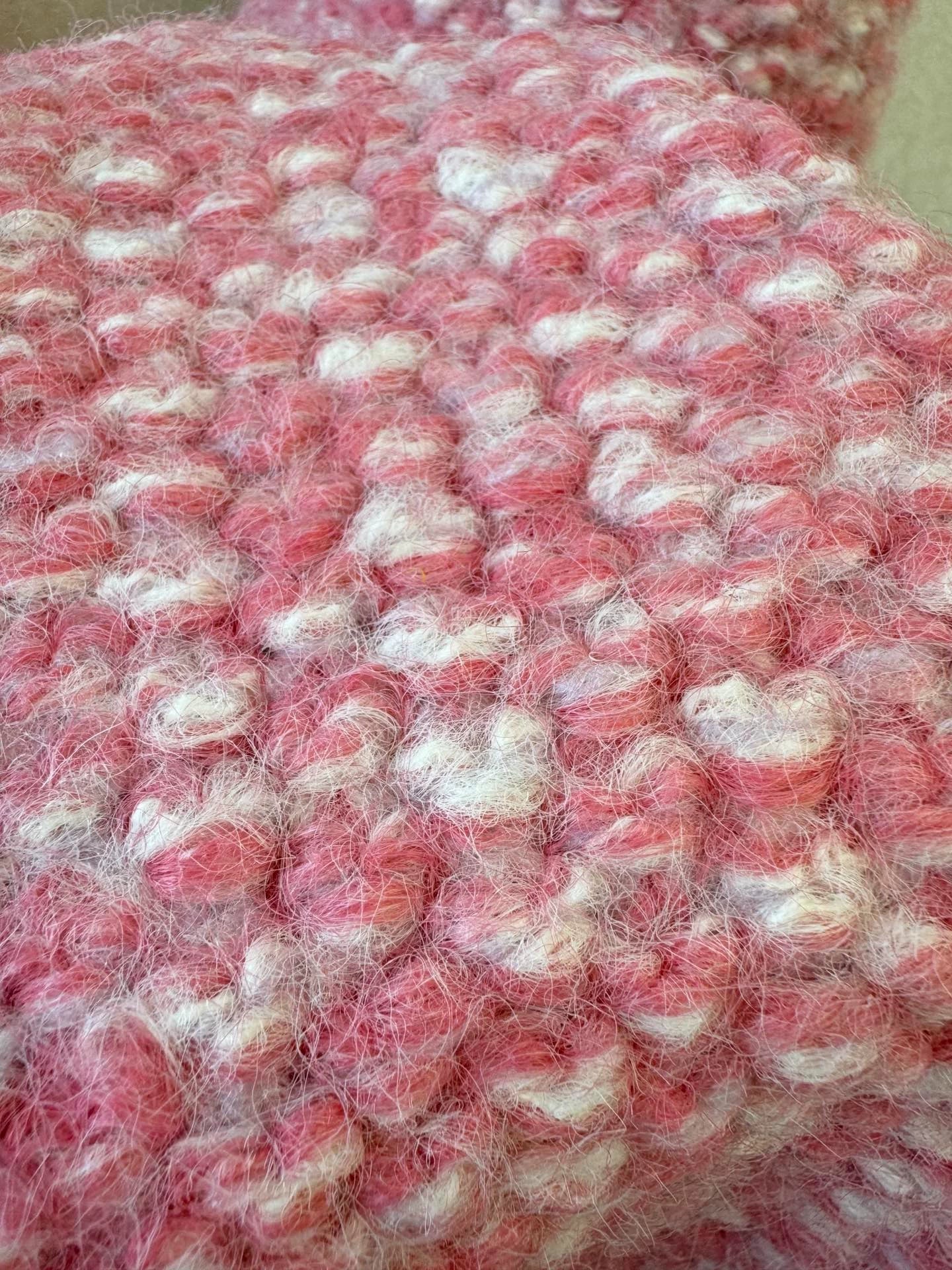 Pink knitted cardigan