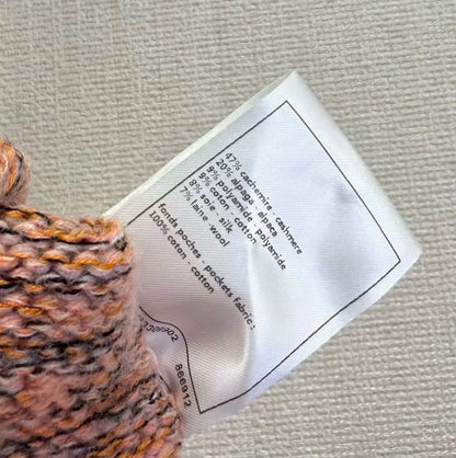 25fw Collar long sleeved knitted cardigan）