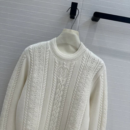 Hook flower cashmere sweater