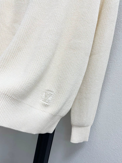 25fw Embroidered plain sweater