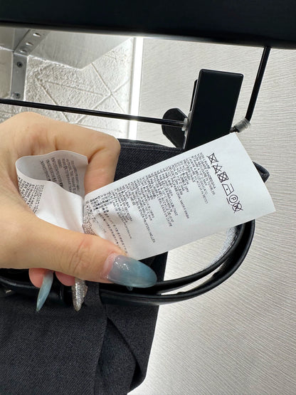 Logo Belt Wide Leg Suit Pants