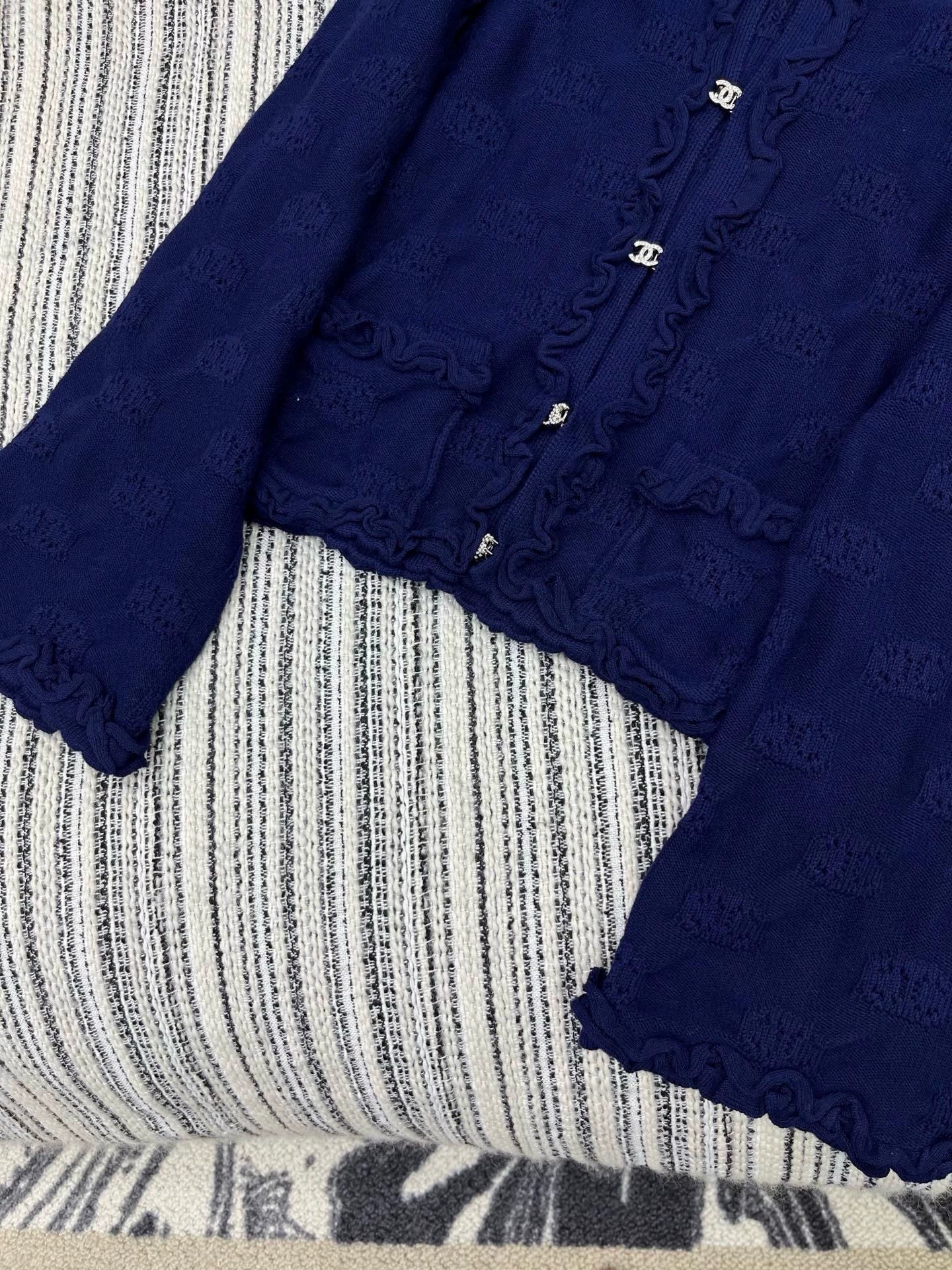 Hook flower round neck jacket