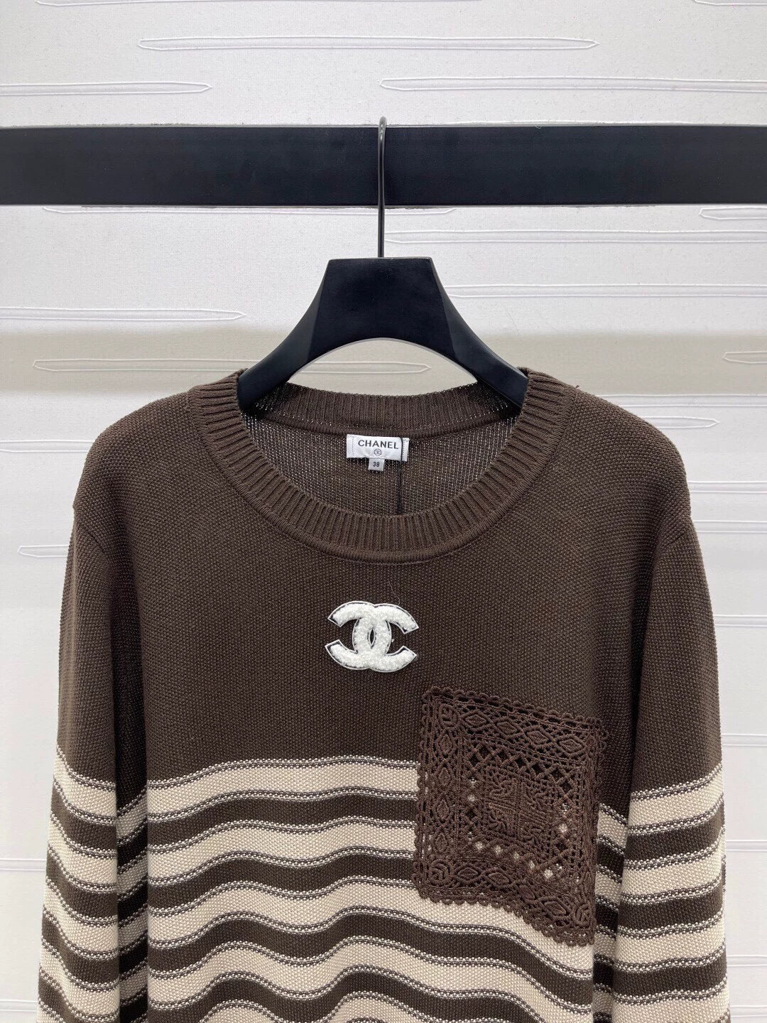 Striped pullover long sleeved sweater