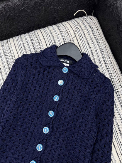 25fw Heavy industry hook flower lapel jacket