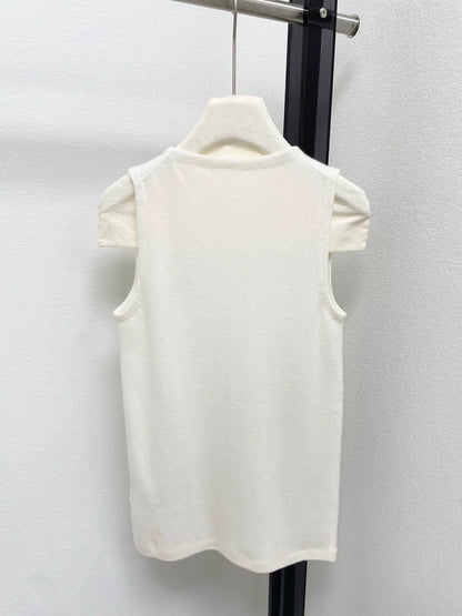 25fw Contrasting jacquard vest