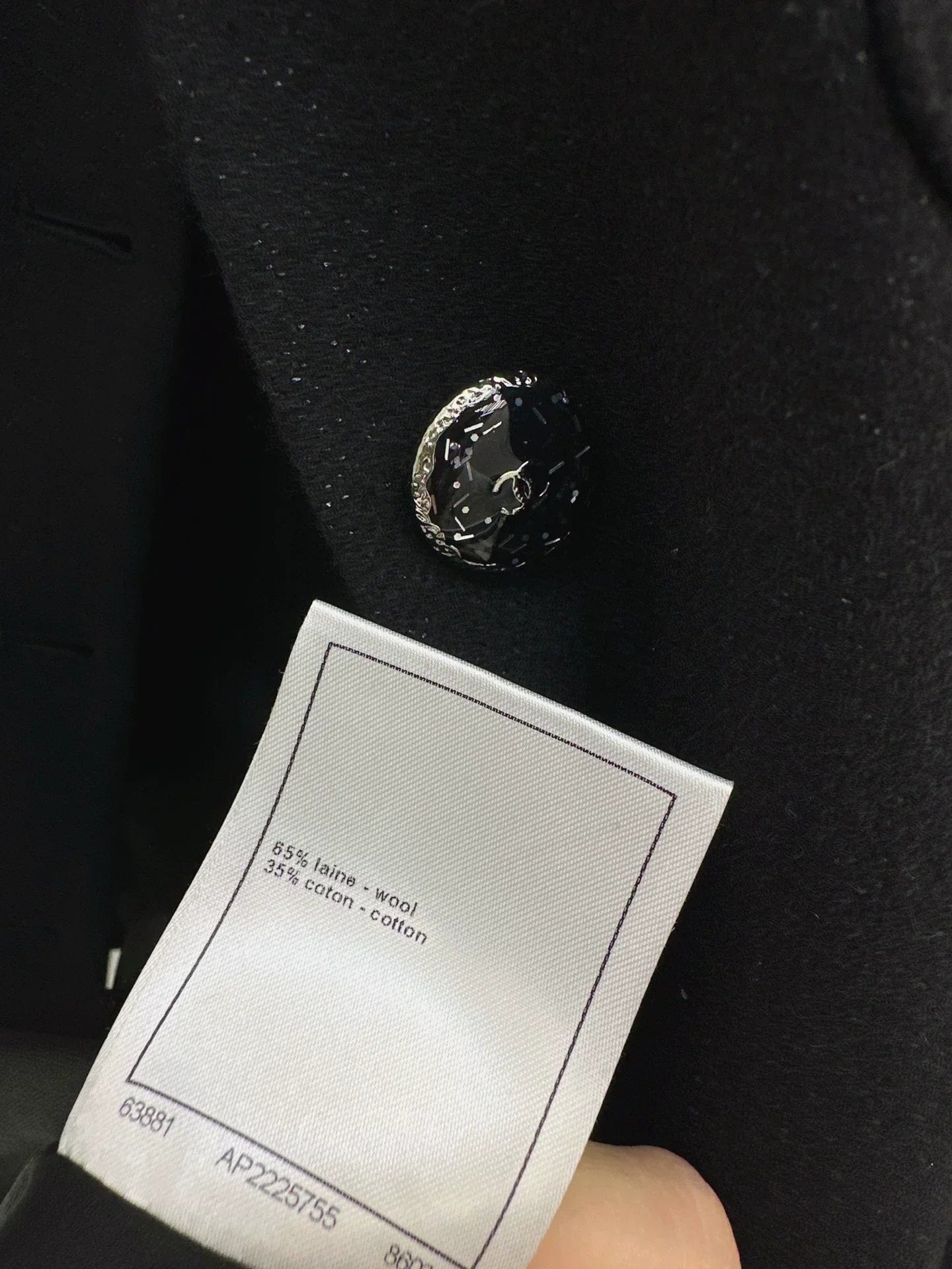 25fw Black woolen coat