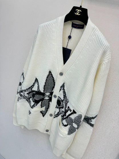 Skiing series knitted cardigan
