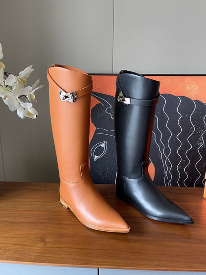 25fw pointed knight boots (smooth)