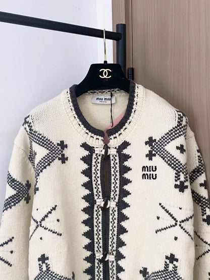 25fw Two-color cardigan