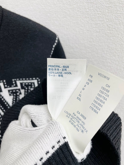 25fw Logo contrasting jacquard sweater