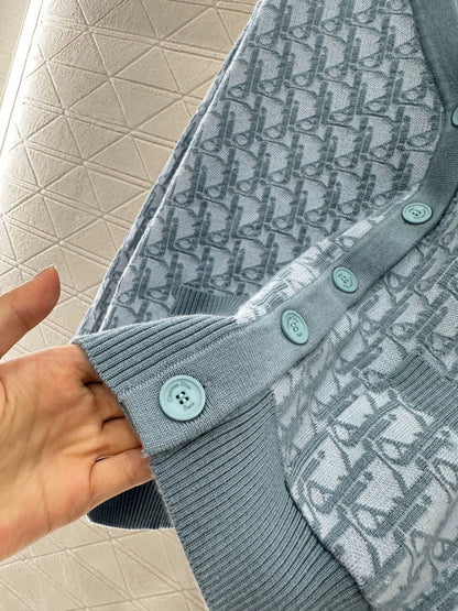 25fw Jacquard knitted cardigan