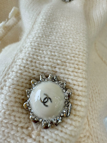 Pearl lace knitted cardigan