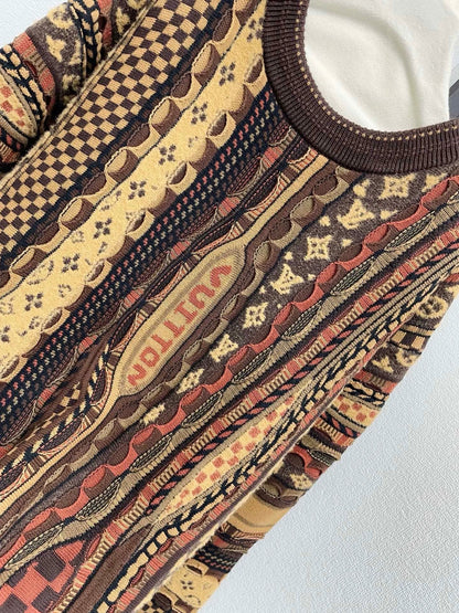 25fw Flower jacquard knitted sweater