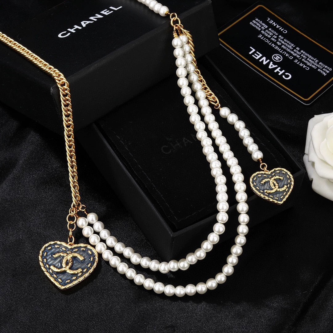 Double C new heart-shaped waist chain
