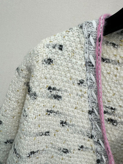 Coarse woolen knitted jacket