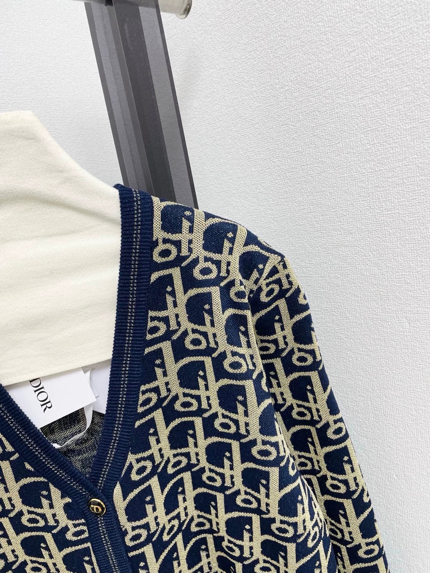 25fw Full printed logo knitted cardigan