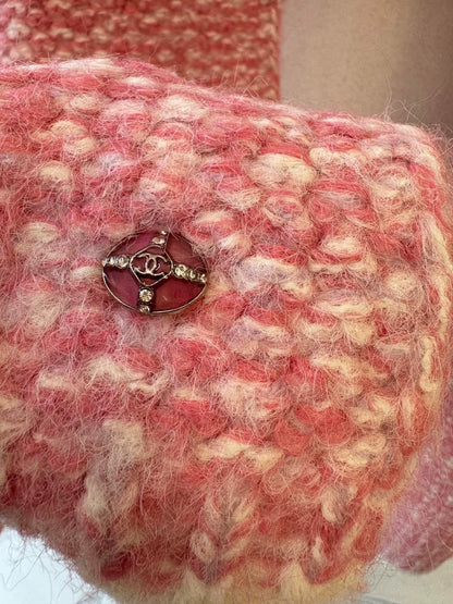 Pink knitted cardigan