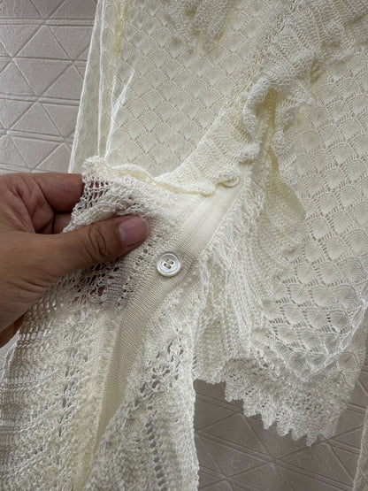 25fw Detachable lace knit top