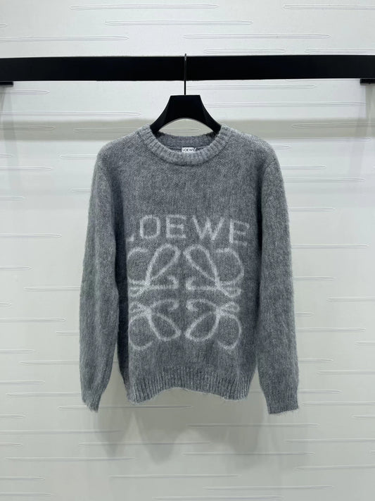 Jacquard knitted pullover sweater
