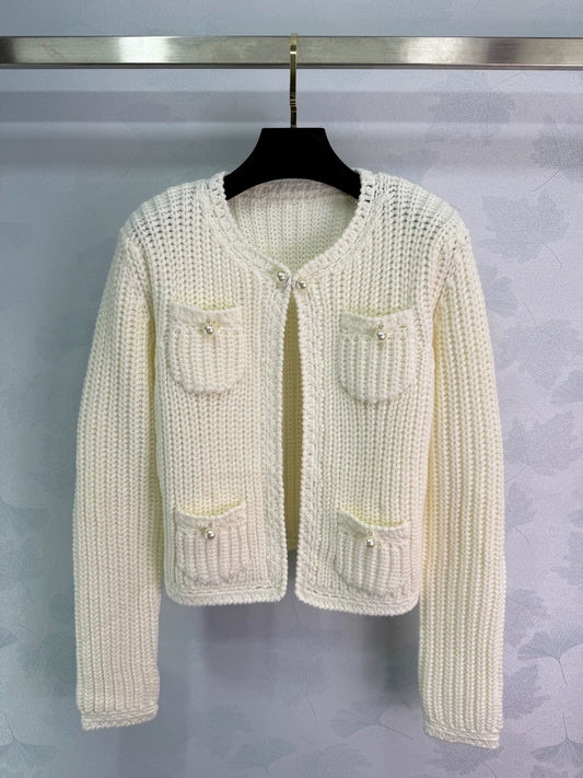 round neck cardigan