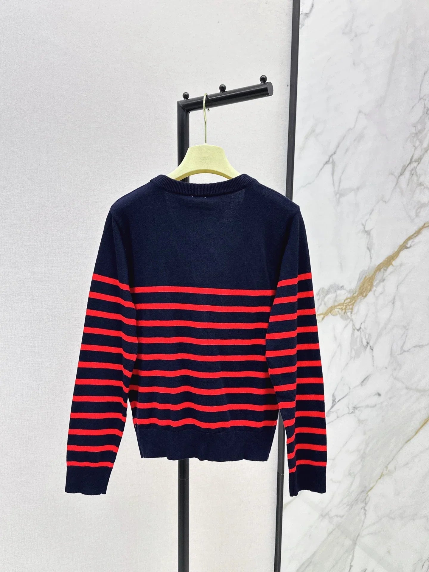 25fw Striped knitted cardigan