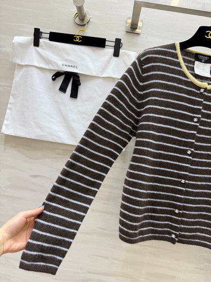 25fw Alpaca striped cardigan jacket（Medieval Series）