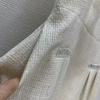 25fw Heavy industry diamond studded bead tassel skirt