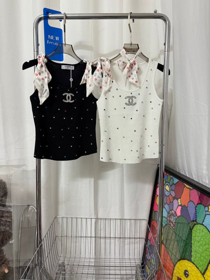 25 Summer New Diamond Scarf Vest