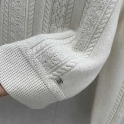 Hook flower cashmere sweater