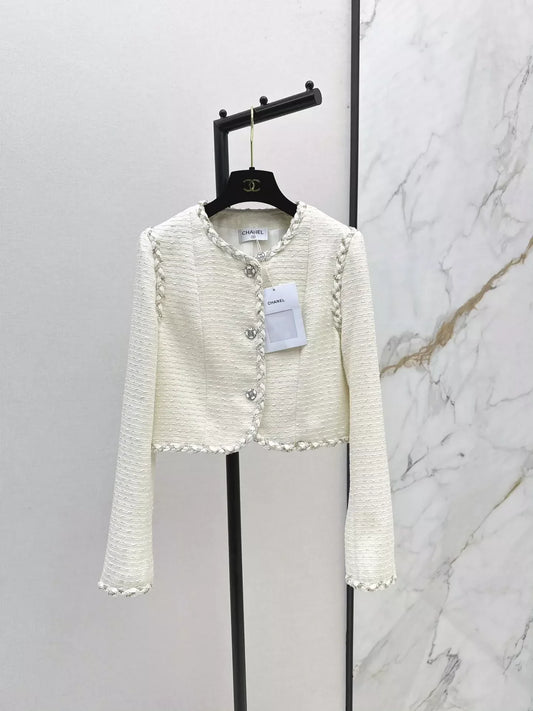 25fw Braided trim short coat