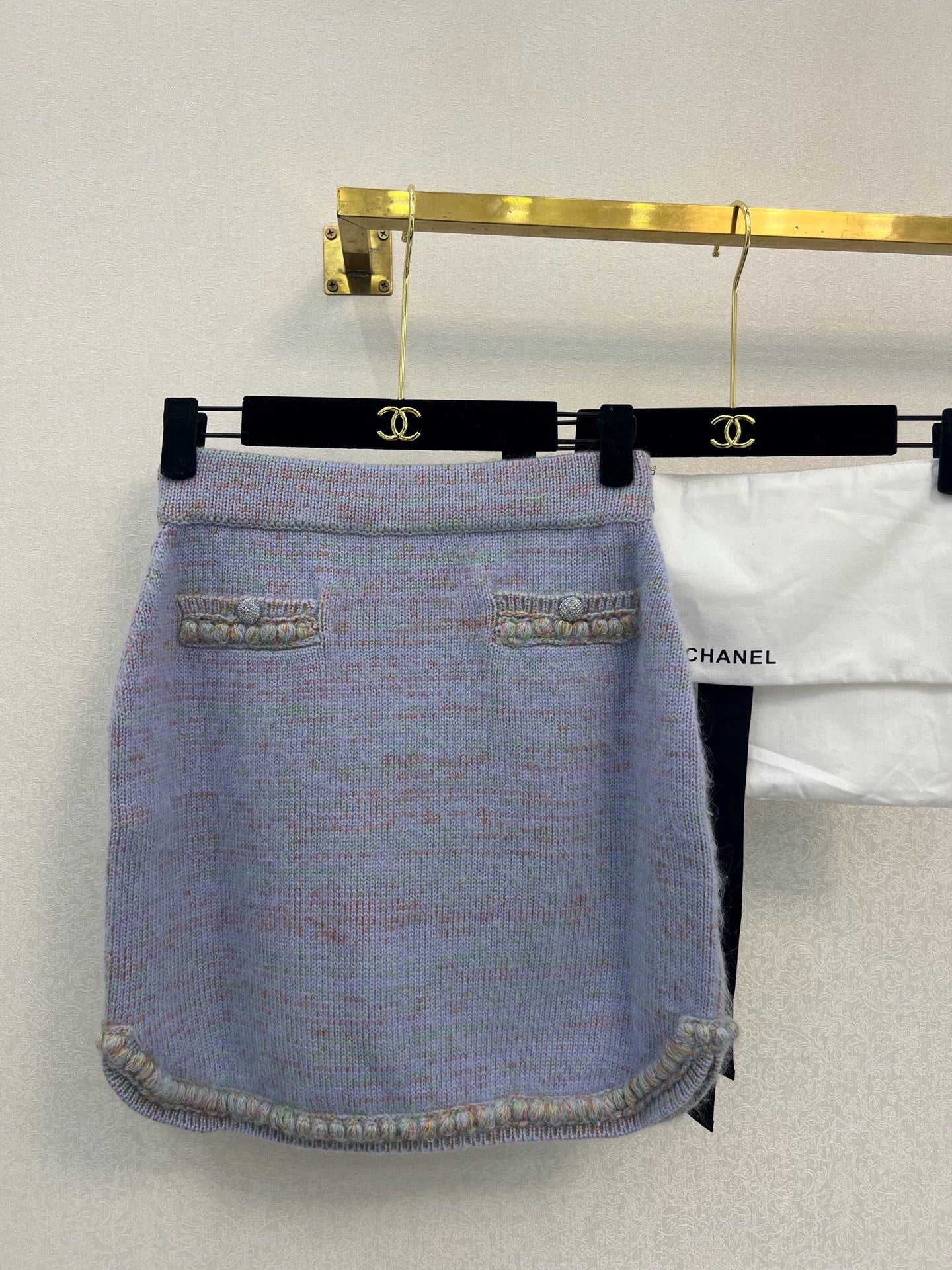 25fw Purple knitted cardigan