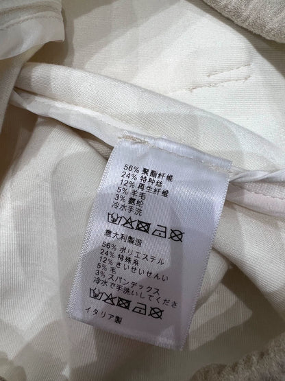 Drawstring casual wool wide leg pants