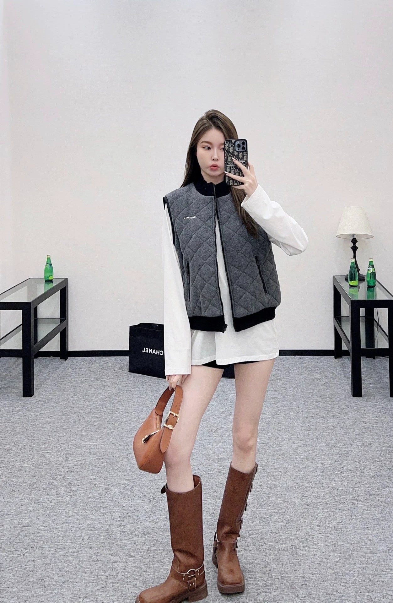 25fw Polar fleece standing collar vest