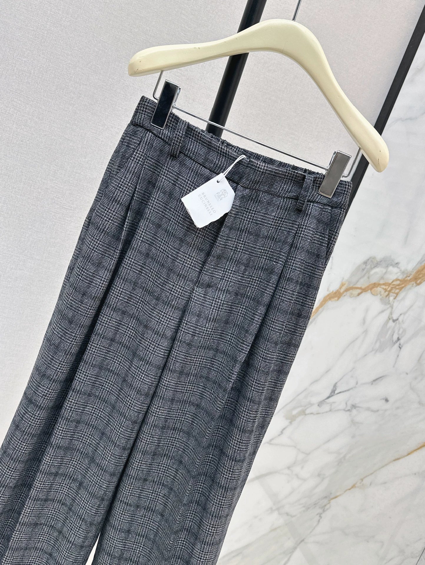 25fw Blue plaid suit and trousers