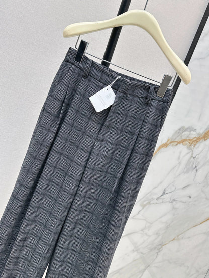 25fw Blue plaid suit and trousers